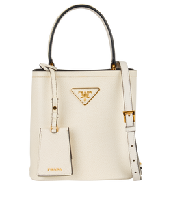 Small Panier, Saffiano, White, H/180, DB/LT, 3*